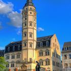 Historisches Rathaus Gera im Sommerabendlicht