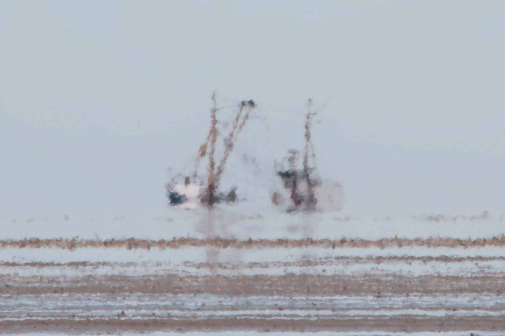 Hitzeflimmern im Wattenmeer