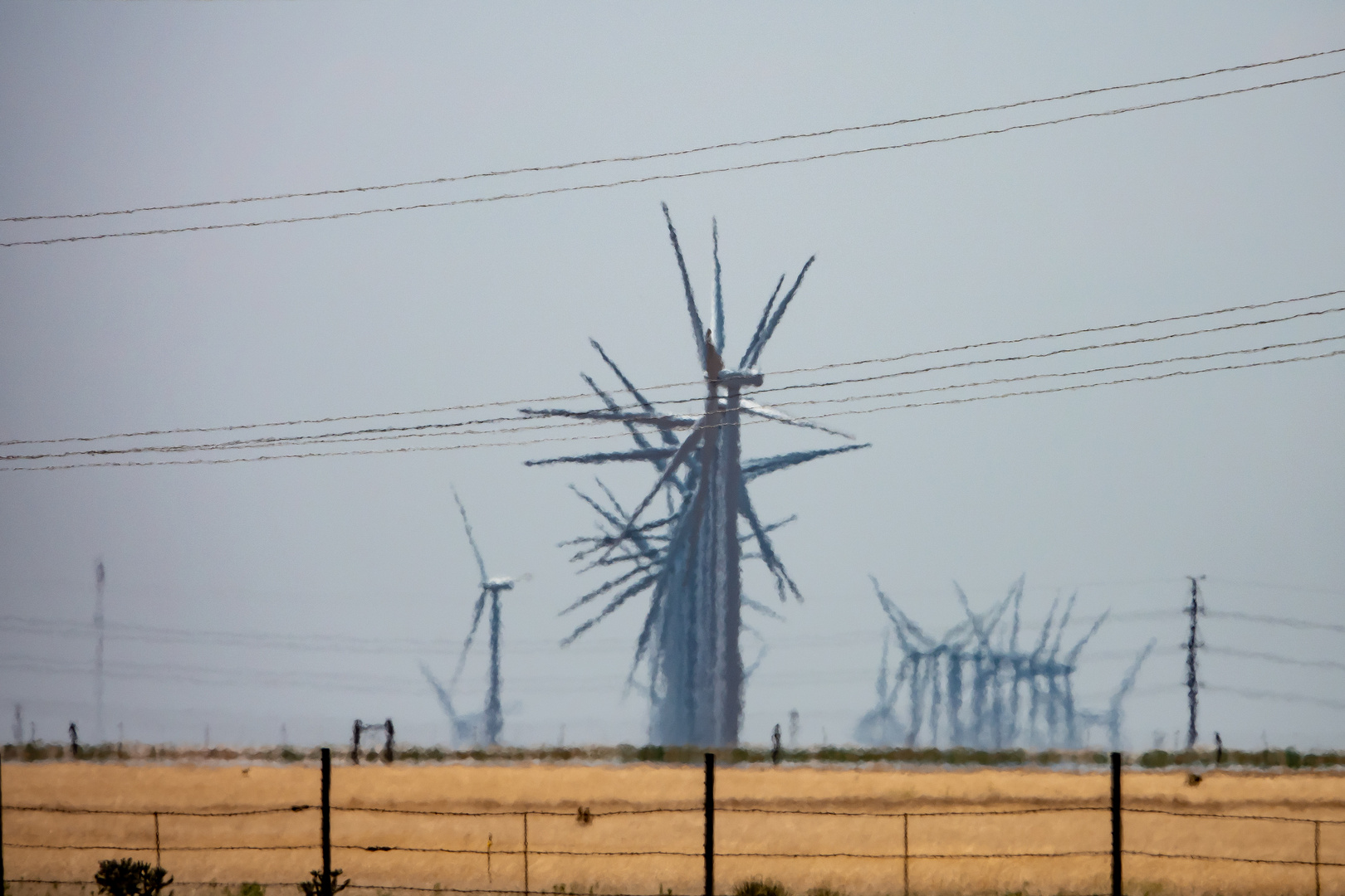 Hitzeflimmern in der Wüste von Texas