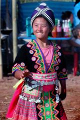 Hmong girl in her traditional cloth