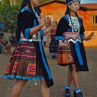 Hmong girls dancing at Tsa Hauv Toj festival