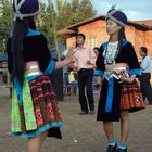 Hmong girls dancing at Tsa Hauv Toj festival