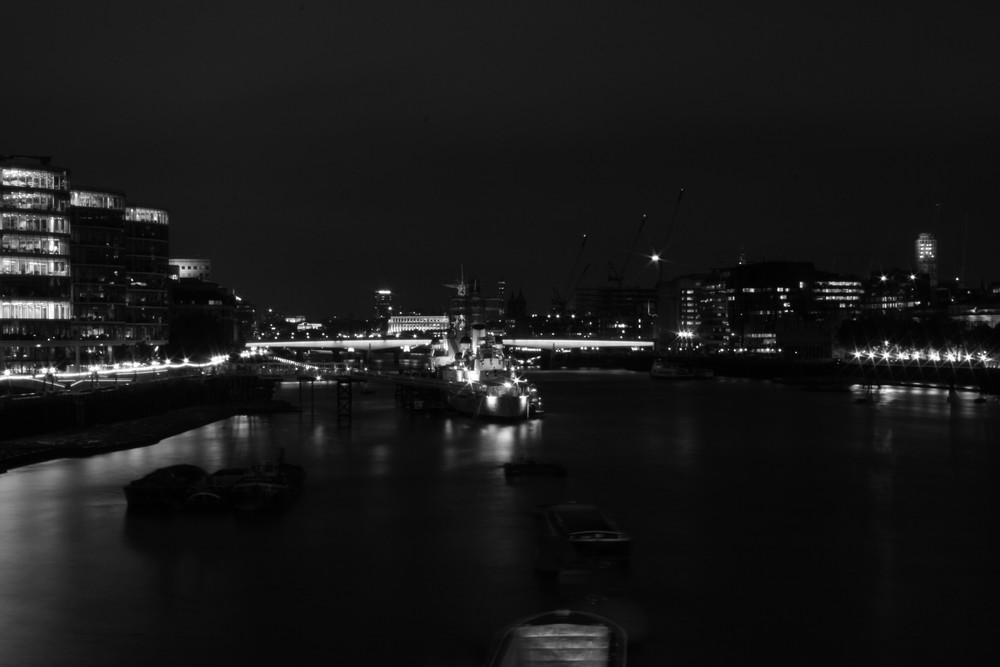 HMS Belfast - the Old Lady - kaum zu erkennen