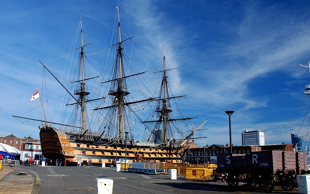 HMS Victory, das Flaggschiff von Vizeadmiral Lord Horatio Nelson