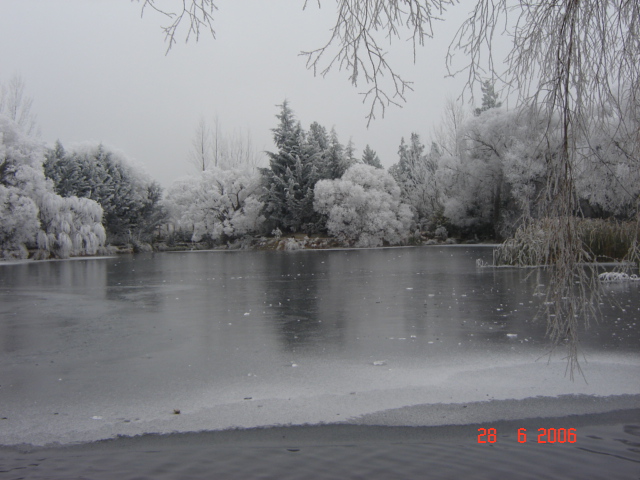 hoar frost ,lanes dam