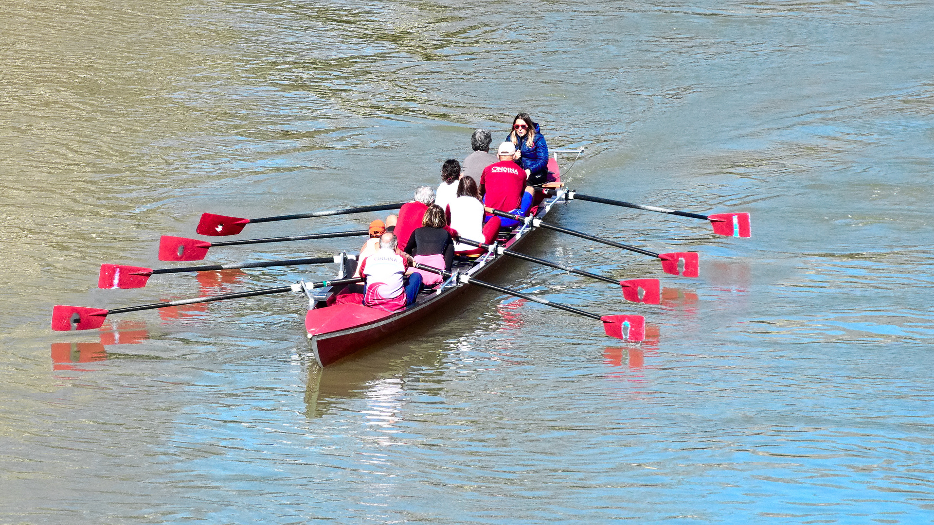 Hobbyruderer auf dem Tiber