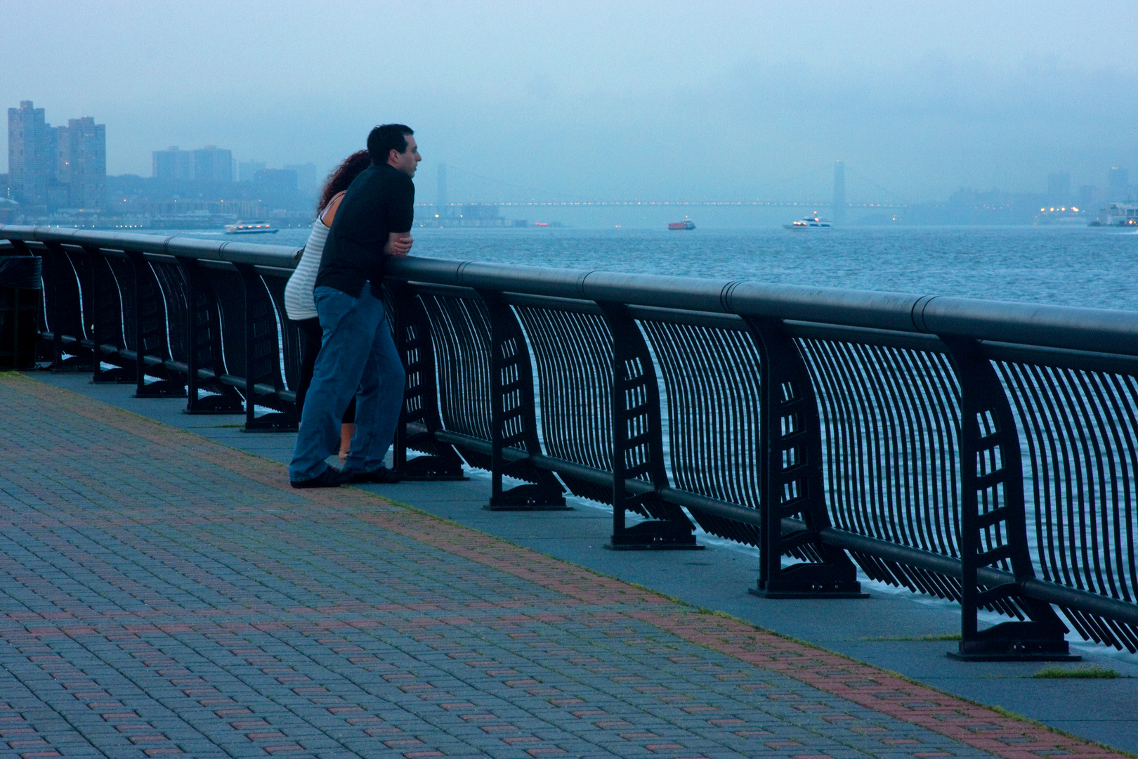 Hoboken 22. Evening at Hudson River