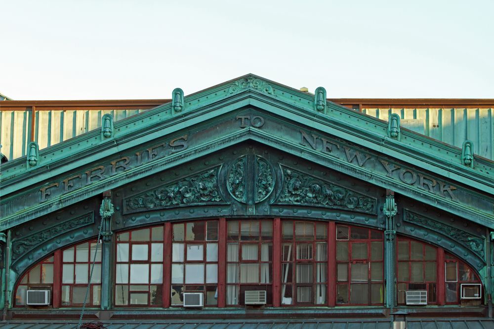 Hoboken 27. "Ferries to New York" copper-clad gable