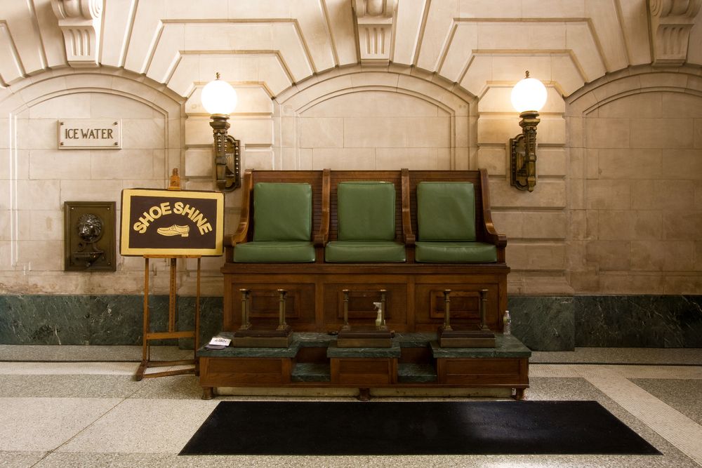 Hoboken Terminal 11. Shoe Shining Place.