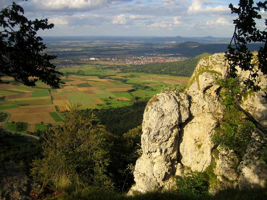 hoch oben auf dem Gipfelgrat