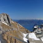 Hoch oben auf dem Pilatus am Vierwaldstättersee in der Schweiz