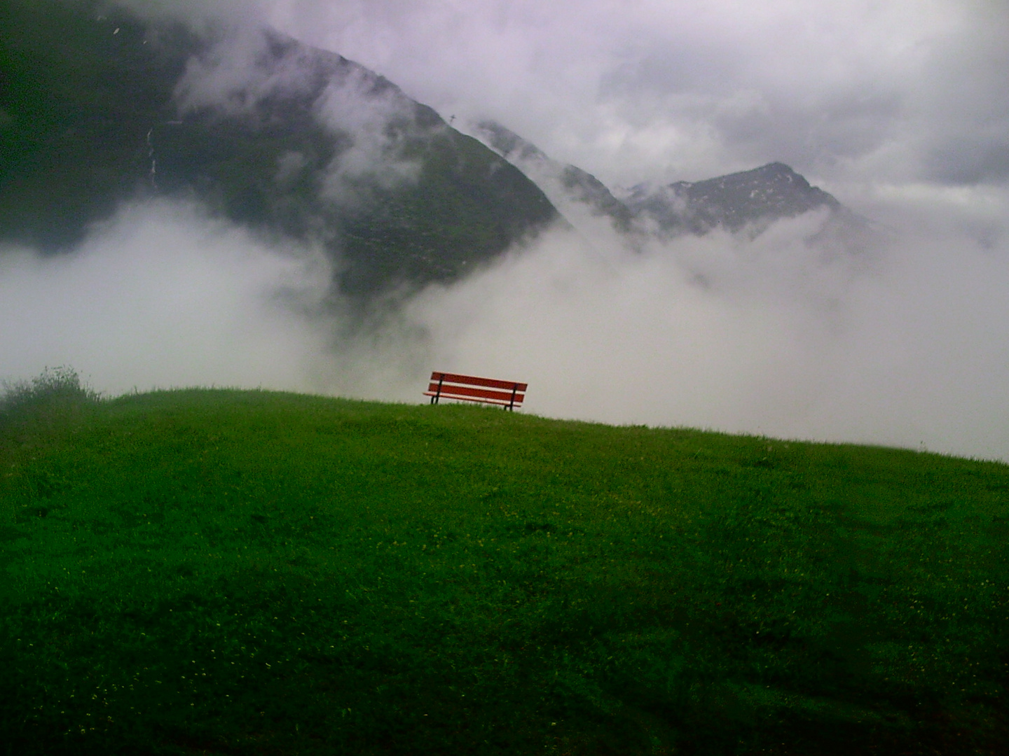 hoch oben bei den Wolken