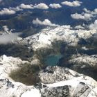 hoch über den Alpen im Sommer