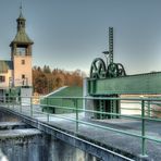 Hochablass in Augsburg - Getriebehäuschen mit Glockenturm (2)