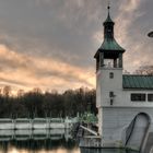 Hochablass in Augsburg - Getriebehäuschen mit Glockenturm