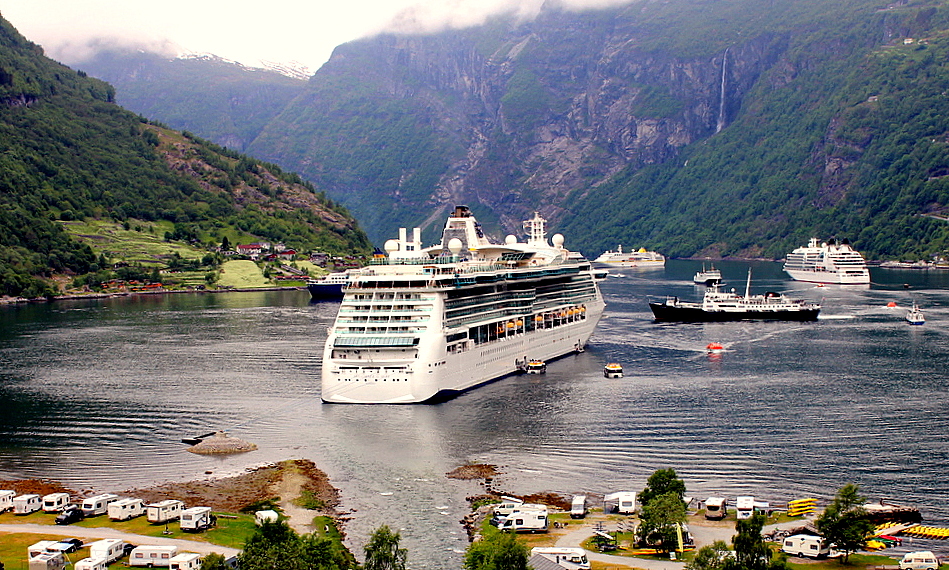 Hochbetrieb im Geiranger - Fjord