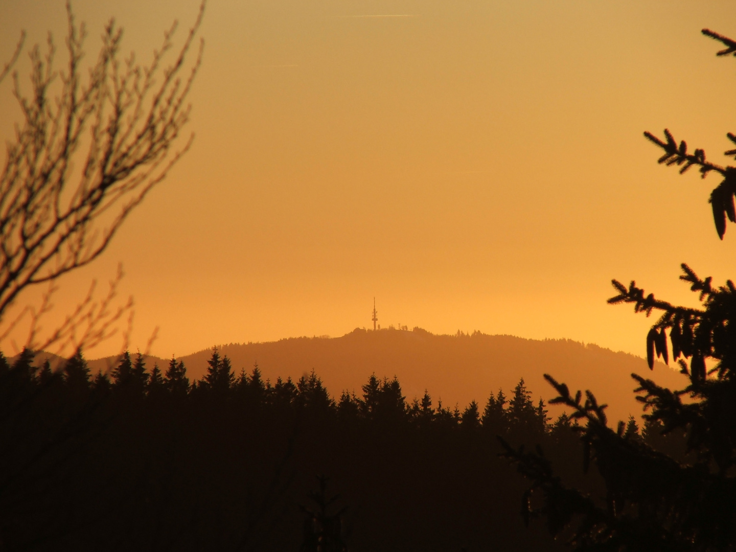 Hochblauen (Schwarzwald) im Abendrot