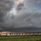 Hochbrücke Brunsbüttel im "Wechselwetter"