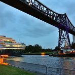 Hochbrücke in Rendsburg- am Abend