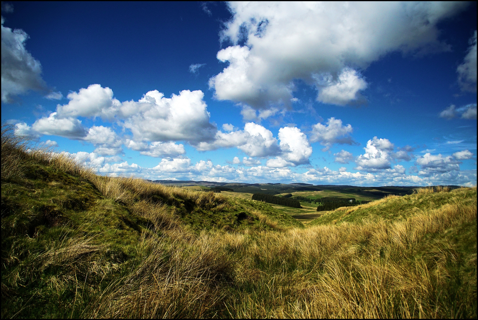 Hochebene in Süd Schottland