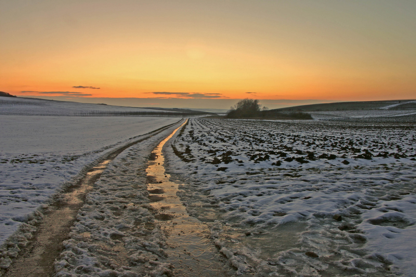 Hochebene mit Licht Weg