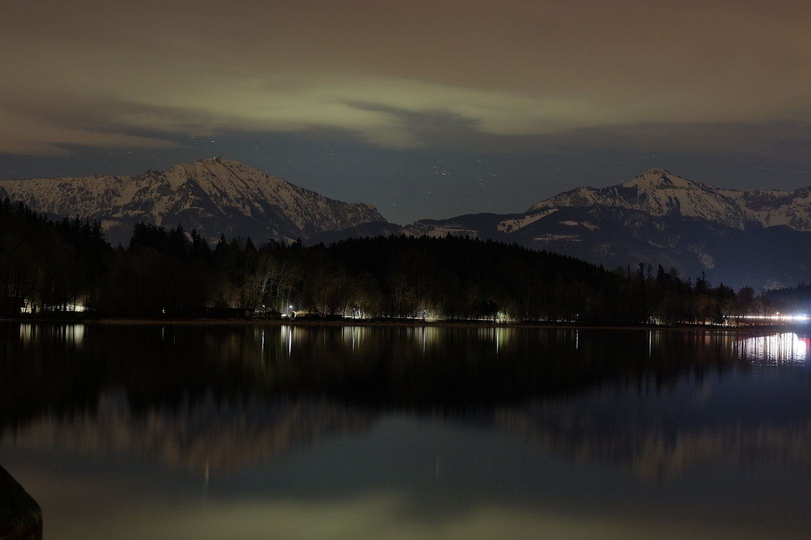 Hochfelln Hochgern bei Nacht