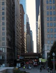 Hochhäuser-Schlucht in Chicago