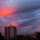 Hochhaus im Abendrot