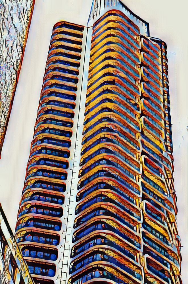 Hochhaus im  Inspire-Stil jetzt bunt
