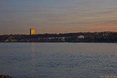 Hochhausverglühen am Abend