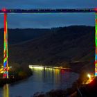 Hochmoselbrücke mit Lichtkunst von R.O. Schabbach