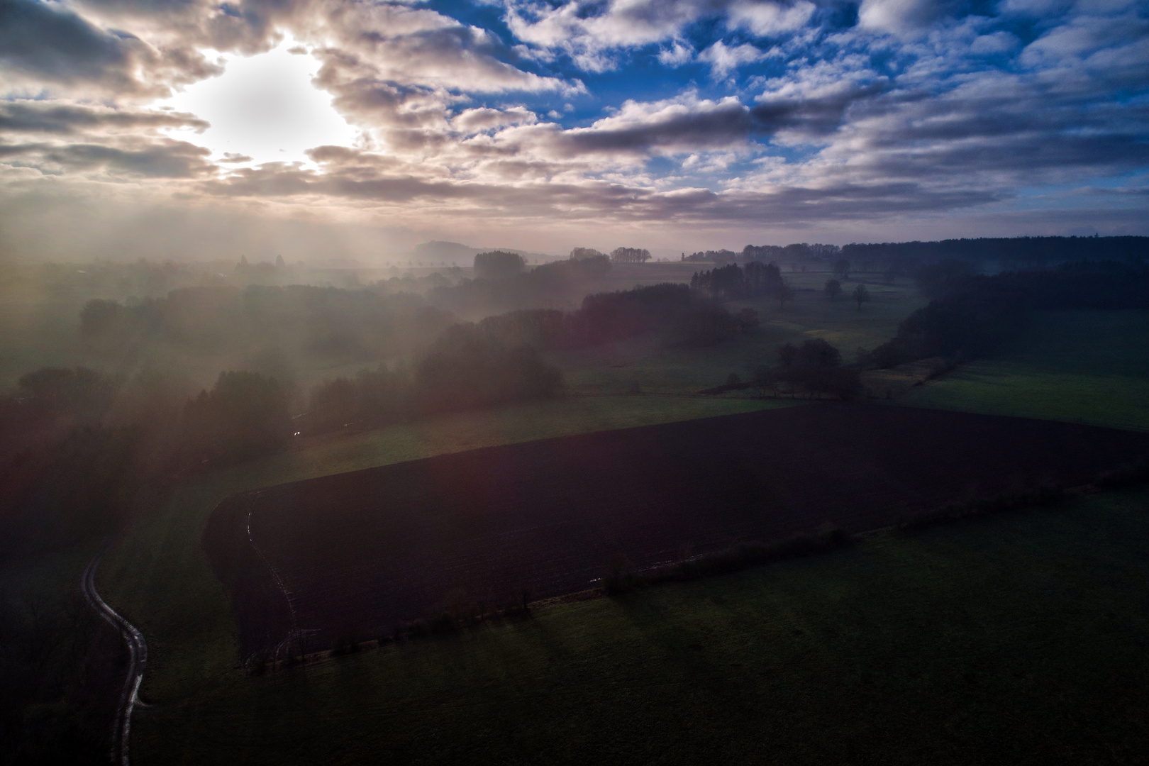 Hochnebel am frühen Morgen