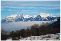 Hochnebel im Churer Rheintal