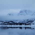 Hochnebel im Fjord