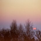 Hochnebel. Sonnenuntergang.