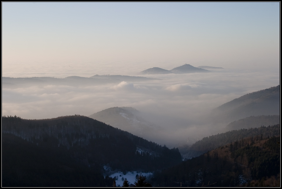 Hochnebel über dem Rheintal