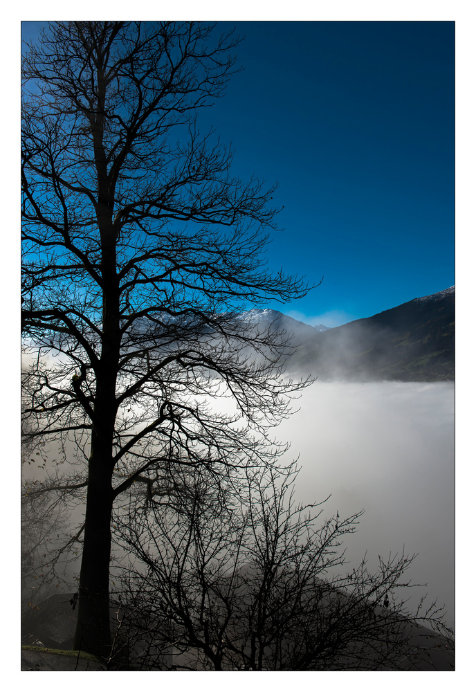 Hochnebel über dem Zillertal