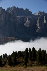 Hochnebel um den Sellastock