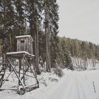 Hochsitz im Winter