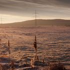 Hochspannung bei Sonnenaufgang