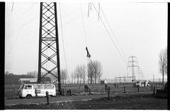 Hochspannungskolonne im Einsatz, 1977