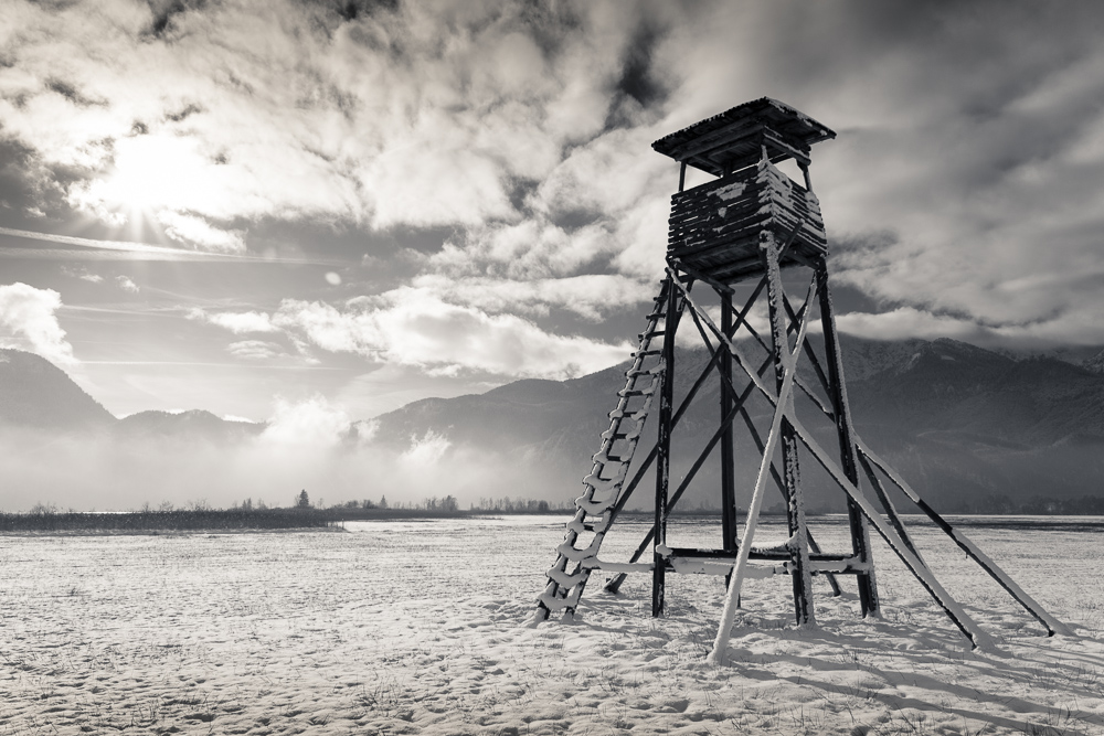 Hochstand im Kochelseemoor