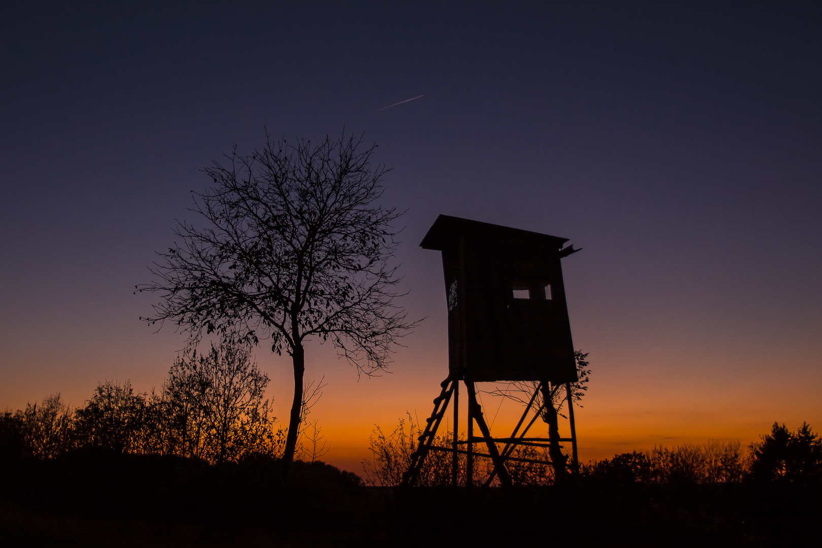 Hochstand im letzten Abendrot...