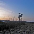 Hochstand im Sonnenuntergang