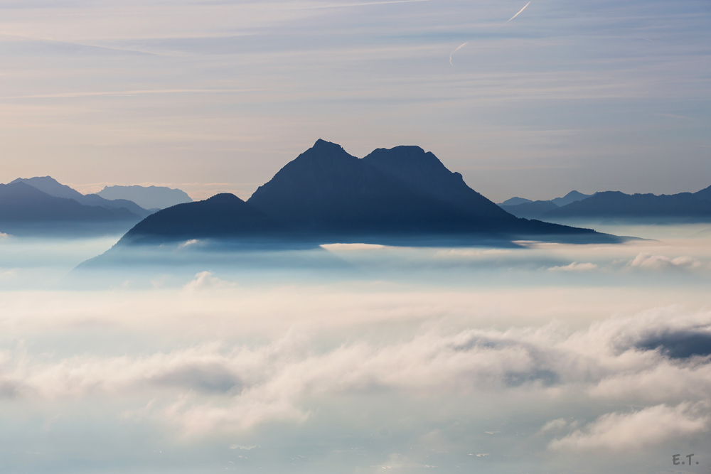 Hochstaufen im Wolkenmeer