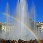 Hochstrahlbrunnen mit Regenbogen