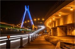 Hochstraße Ludwigshafen - Blick auf die Pylon-Brücke III