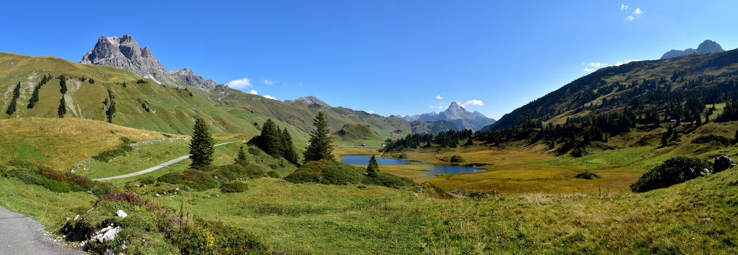 Hochtannbergpaß mit Widderstein und Kalbelesee