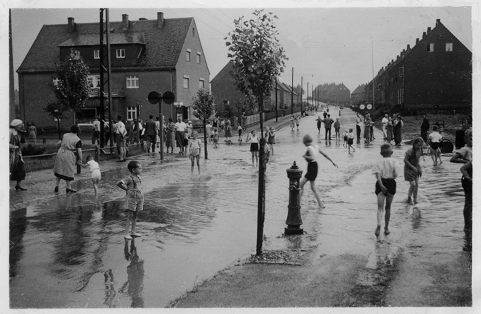 Hochwasser 1938 in Reichenbrand..