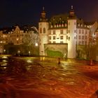 Hochwasser , Alte Burg am Moselufer am 4. Jan.2024